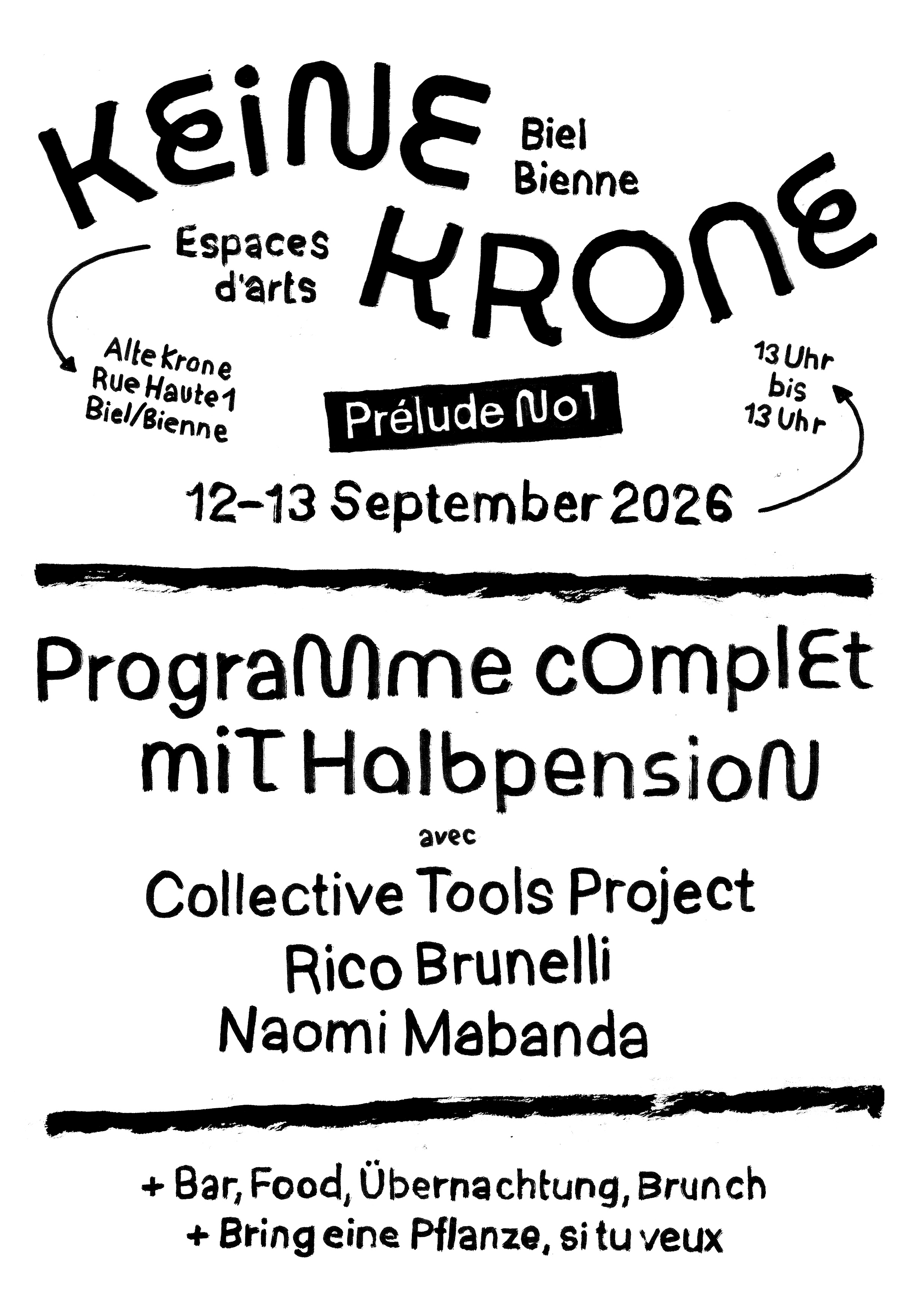 Keine Krone flyer, recto
