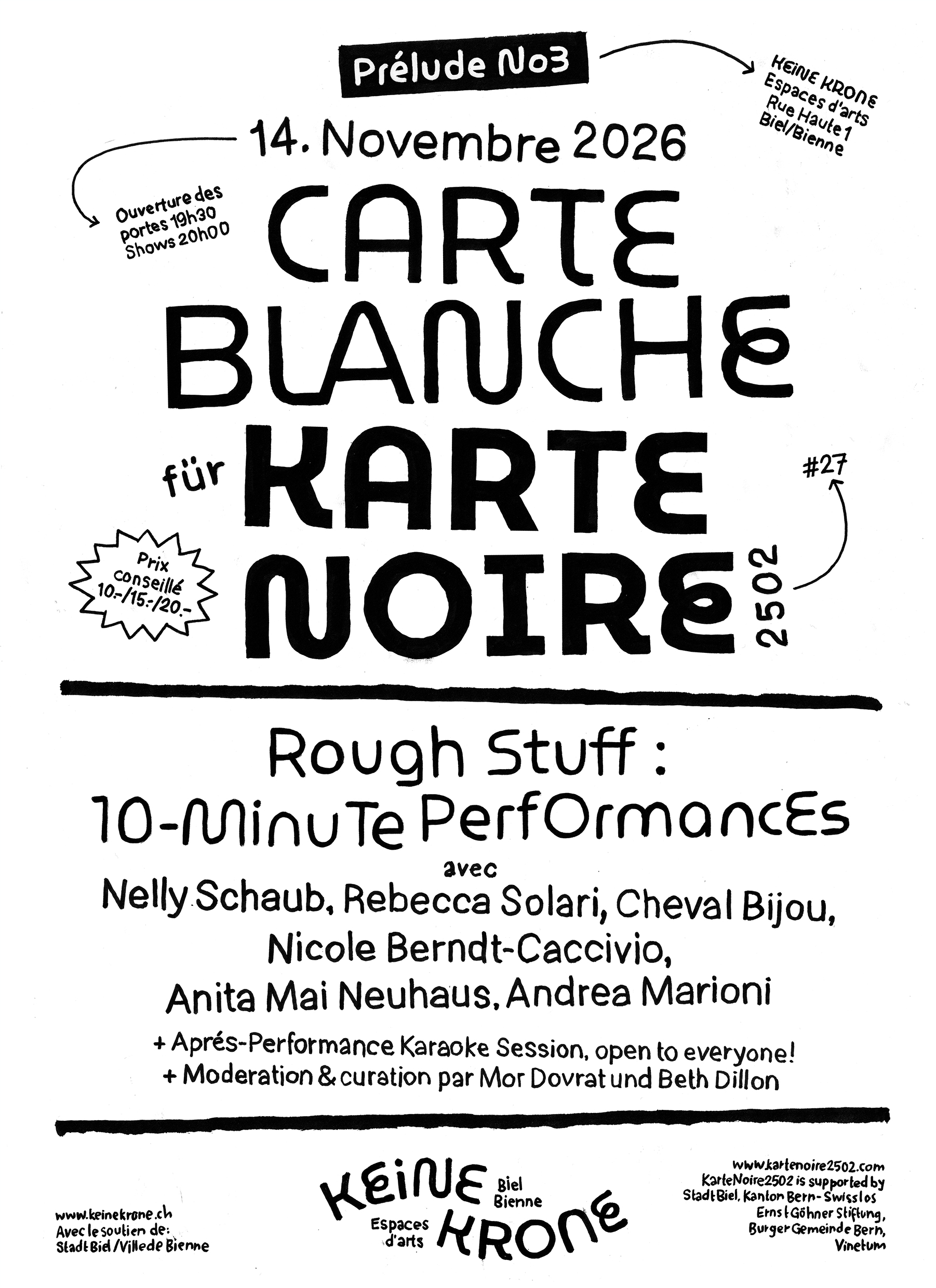 Keine Krone flyer, recto